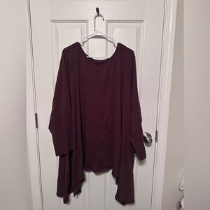 Roman’s Brown Handkerchief Hem Tunic in 5x